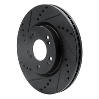 R1 Concepts R1 04-12 Mitsubishi Galant Front Left Drilled & Slotted Black Brake Rotor