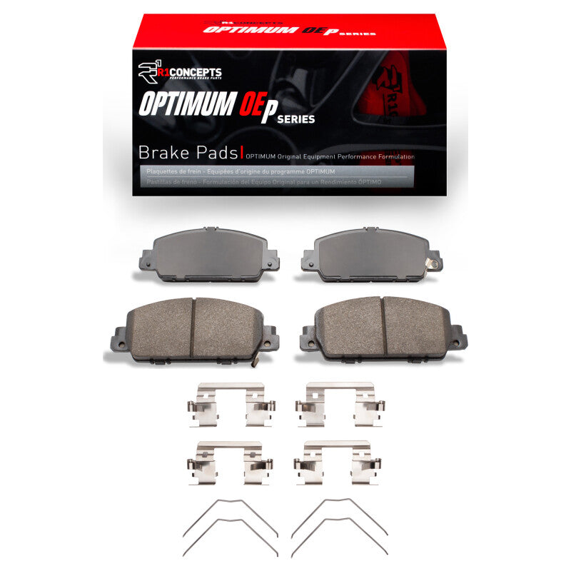 R1 Concepts R1 14-17 Honda Accord Sedan Front Optimum OE Pads & Hardware Kit