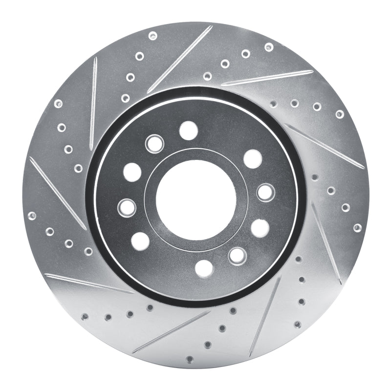 R1 Concepts R1 21-25 Jeep Grand Wagoneer L Front Left Drilled & Slotted Silver Brake Rotor