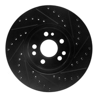 R1 Concepts R1 91-99 Mercedes-Benz 300SD Front Left Drilled & Slotted Black Brake Rotor