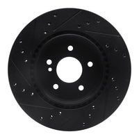 R1 Concepts R1 98-09 Chrysler Crossfire Rear Right Drilled & Slotted Black Brake Rotor