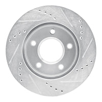 R1 Concepts R1 83-96 Buick CENTURY Front Left Drilled & Slotted Silver Brake Rotor