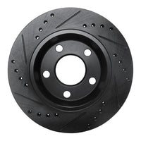 R1 Concepts R1 85-91 Audi 200 Quattro Rear Right Drilled & Slotted Black Brake Rotor