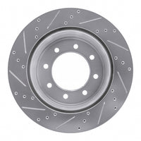 R1 Concepts R1 11-22 Ford F-350 Super Duty 2WD Rear Right Drilled & Slotted Silver Brake Rotor
