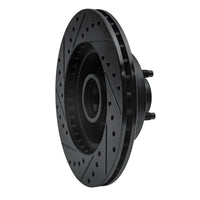 R1 Concepts R1 74-80 Ford Granada Front Right Drilled & Slotted Black Brake Rotor