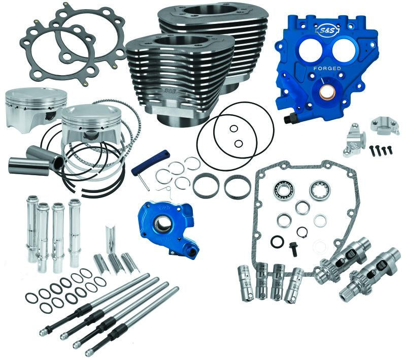 S&S Cycle 99-06 BT 100in Power Package - Wrinkle Black