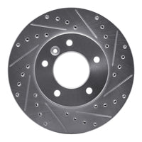 R1 Concepts R1 90-97 Jaguar XJ12 Front Right Drilled & Slotted Silver Brake Rotor