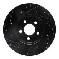 R1 Concepts R1 95-06 Chrysler CIRRUS Front Right Drilled & Slotted Black Brake Rotor