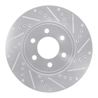 R1 Concepts R1 03-03 Dodge Durango Front Right Drilled & Slotted Silver Brake Rotor