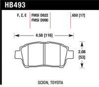 Hawk Performance Hawk 04-07 xA/xB / 2000 MR2 Spyder D990 HPS Street Front Brake Pads
