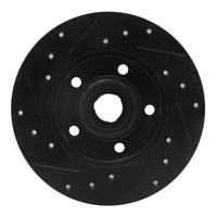 R1 Concepts R1 92-98 Volkswagen Golf Rear Right Drilled & Slotted Black Brake Rotor