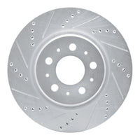 R1 Concepts R1 17-25 Tesla Model 3 Front Left Drilled & Slotted Silver Brake Rotor