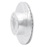R1 Concepts R1 96-03 BMW 528I Front Right Drilled & Slotted Silver Brake Rotor