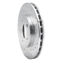 R1 Concepts R1 96-00 Chrysler Voyager Front Right Drilled & Slotted Silver Brake Rotor