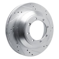 R1 Concepts R1 08-19 Ford E-350 Super Duty Rear Right Drilled & Slotted Silver Brake Rotor