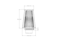 aFe POWER Universal Clamp-On Air Filter / D2 Dura-Dry Media 2-1/2in F x 5in B x 3-1/2in T x 7inH