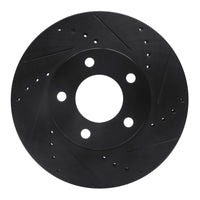 R1 Concepts R1 01-07 Ford Escape Front Right Drilled & Slotted Black Brake Rotor