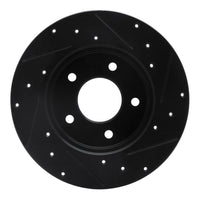 R1 Concepts R1 92-05 Buick LeSabre Rear Left Drilled & Slotted Black Brake Rotor