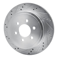 R1 Concepts R1 03-03 Dodge Durango Rear Left Drilled & Slotted Silver Brake Rotor