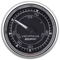 AutoMeter Chrono 2-1/16in 30in HG/30PSI Digital Stepper Motor Vacuum/Boost Gauge - Chrome