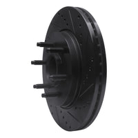 R1 Concepts R1 04-08 Ford F-150 RWD Front Right Drilled & Slotted Black Brake Rotor