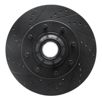 R1 Concepts R1 08-25 Ford E-350 Super Duty Front Left Drilled & Slotted Black Brake Rotor