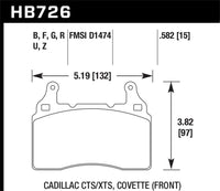 Hawk Performance Hawk 2014 Chevrolet Corvette HPS 5.0 Front Brake Pads