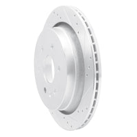 R1 Concepts R1 13-19 Cadillac XTS Rear Right Drilled & Slotted Silver Brake Rotor