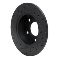 R1 Concepts R1 99-02 Audi A6 Quattro Rear Right Drilled & Slotted Black Brake Rotor
