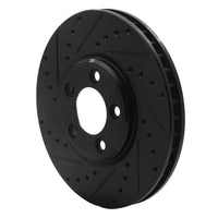 R1 Concepts R1 00-06 Ford Thunderbird Front Left Drilled & Slotted Black Brake Rotor