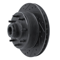 R1 Concepts R1 78-81 Dodge B300 Van (71-74) / B300 (75-80) Front Left Drilled & Slotted Black Brake Rotor