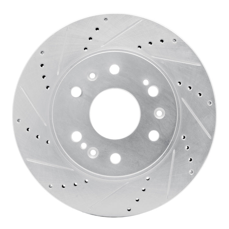 R1 Concepts R1 05-19 Chevrolet Silverado 1500 Front Left Drilled & Slotted Silver Brake Rotor