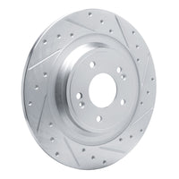 R1 Concepts R1 22-25 Hyundai Ioniq 5 Rear Right Drilled & Slotted Silver Brake Rotor