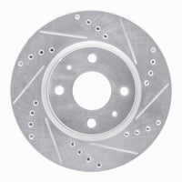 R1 Concepts R1 87-91 Sterling 825 Rear Right Drilled & Slotted Silver Brake Rotor