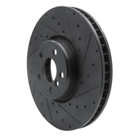R1 Concepts R1 16-25 BMW 230I xDrive Right Front Drilled & Slotted Black Brake Rotor