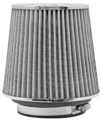 K&N Engineering K&N Universal Filter Chrome Round Tapered White - 4in Flange ID x 1.125in Flange Length x 5.5in H