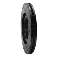 R1 Concepts R1 01-03 Audi S8 Front Right Drilled & Slotted Black Brake Rotor