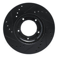 R1 Concepts R1 84-95 Toyota Pickup Front Right Drilled & Slotted Black Brake Rotor