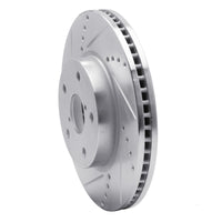 R1 Concepts R1 15-19 Subaru Legacy Front Left Drilled & Slotted Silver Brake Rotor