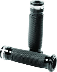 Performance Machine Contour Led Handle Grip Set - Black Ano