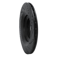 R1 Concepts R1 05-11 Audi A6 Quattro Rear Left Drilled & Slotted Black Brake Rotor