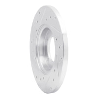 R1 Concepts R1 74-87 Dodge COLT Front Right Drilled & Slotted Silver Brake Rotor