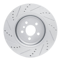 R1 Concepts R1 17-25 BMW 330I Left Rear Drilled & Slotted Silver Brake Rotor