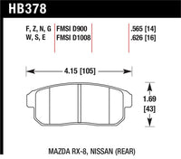 Hawk Performance Hawk 2001-2001 Infiniti G20 (Made On or After 12-1-01) HPS 5.0 Rear Brake Pads