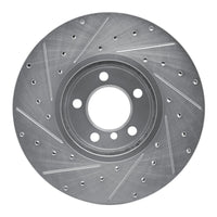 R1 Concepts R1 12-21 BMW 340I xDrive Front Right Drilled & Slotted Silver Brake Rotor