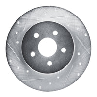 R1 Concepts R1 87-91 Chrysler TC Maserati Rear Left Drilled & Slotted Silver Brake Rotor