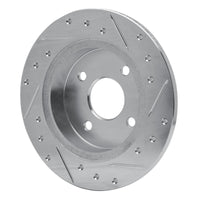 R1 Concepts R1 91-98 Saturn SW1 Rear Left Drilled & Slotted Silver Brake Rotor