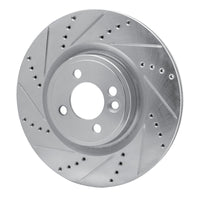 R1 Concepts R1 09-14 Mini Cooper (Excl Clubman) Front Left Drilled & Slotted Silver Brake Rotor