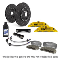 EBC Racing 12-20 Fiat 500 Abarth 1.4L Turbo Yellow Apollo-4 Calipers 330mm Rotor Front Big Brake Kit