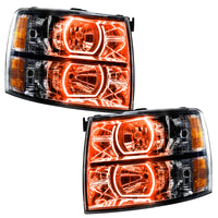 ORACLE Lighting Oracle 07-13 Chevrolet Silverado SMD HL - Black - Square Style - ColorSHIFT